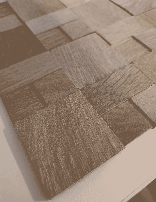 Muestra de mano combinación Woodland Roble Madera gris azul claro 3D azulejo de pared MOS170-22G_m