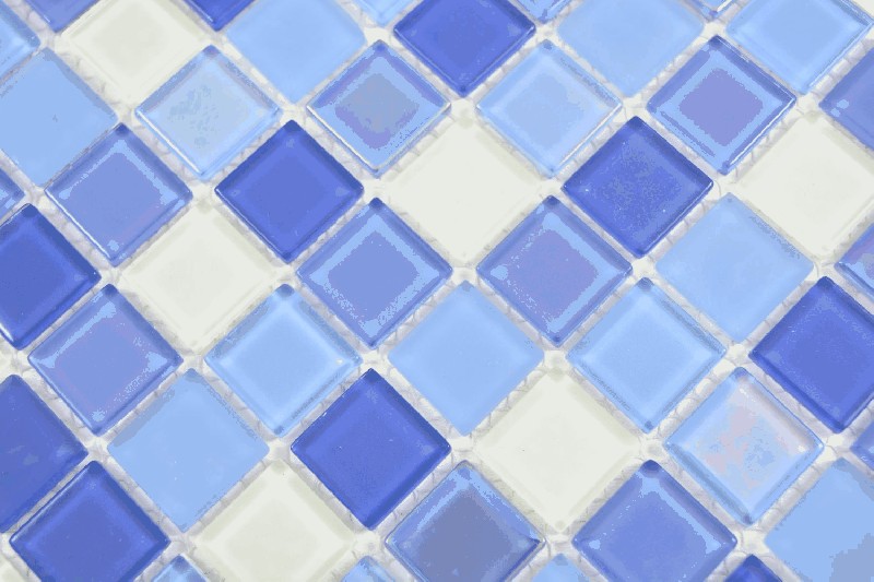 Mano patrón cuadrado Crystal mezcla verde claro pastel fluorescente pared azulejo backsplash cocina ducha baño MOS88-1006_m