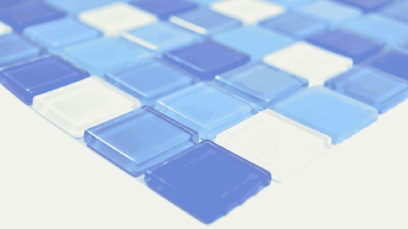 Mano patrón cuadrado Crystal mezcla verde claro pastel fluorescente pared azulejo backsplash cocina ducha baño MOS88-1006_m