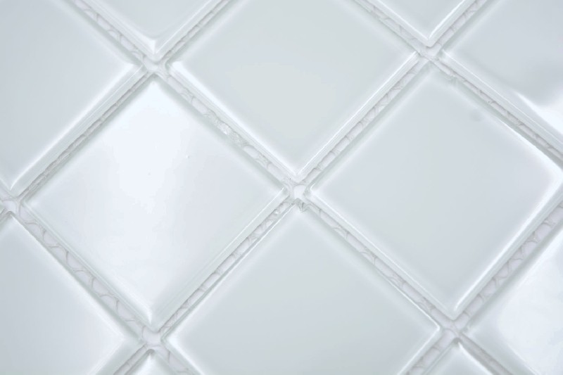 Mano patrón cuadrado Crystal uni blanco pared azulejo espejo cocina ducha baño MOS78-0101_m