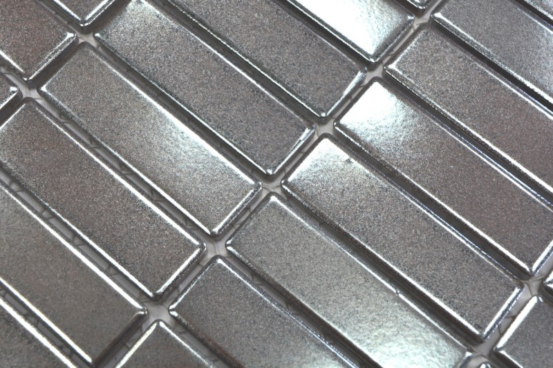 Muestra de mano mosaico azulejo cerámica varillas plata MOS24-0217_m