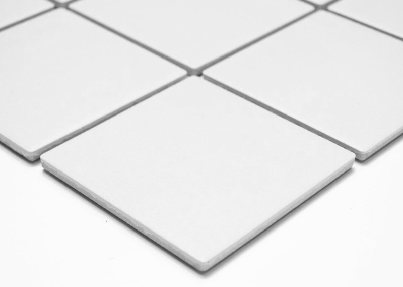 Muestra de mano azulejo de mosaico de cerámica blanco MOS22-0102-R10_m