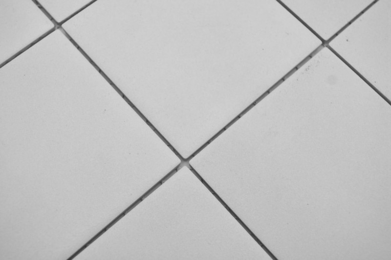 Muestra de mano azulejo de mosaico de cerámica blanco MOS22-0102-R10_m