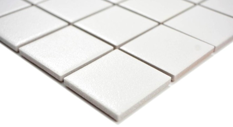 Pintado a mano de cerámica azulejos de mosaico blanco antiguo SMOOTH-SOLID backsplash cocina cuarto de baño - MOS14-0111-R10_m