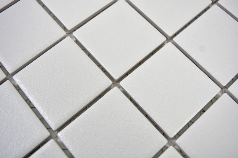Pintado a mano de cerámica azulejos de mosaico blanco antiguo SMOOTH-SOLID backsplash cocina cuarto de baño - MOS14-0111-R10_m