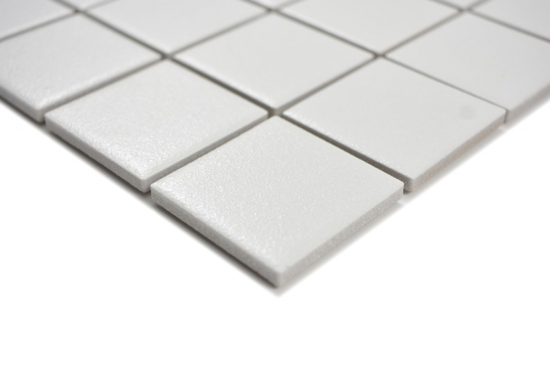 Pintado a mano de cerámica azulejos de mosaico blanco antiguo SMOOTH-SOLID backsplash cocina cuarto de baño - MOS14-0111-R10_m