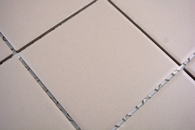 Muestra de mano azulejo mosaico cerámica gris claro sin esmaltar MOS22-1204_m