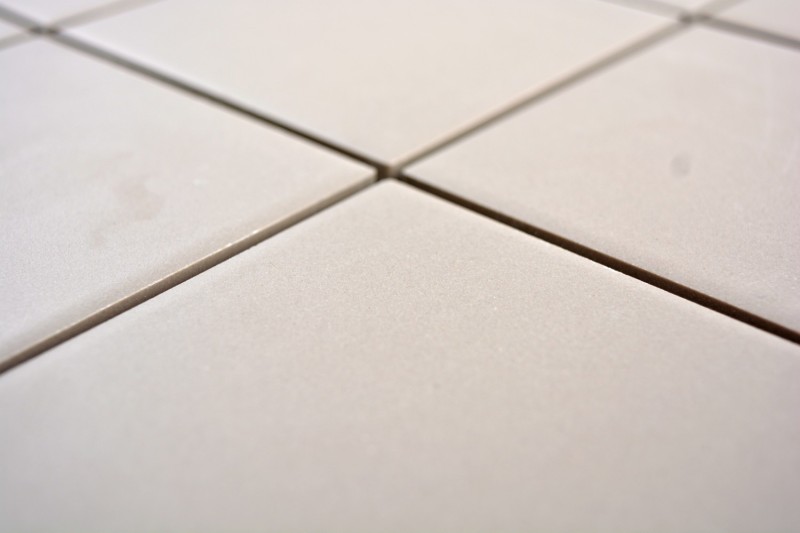 Muestra de mano azulejo mosaico cerámica gris claro sin esmaltar MOS22-1204_m