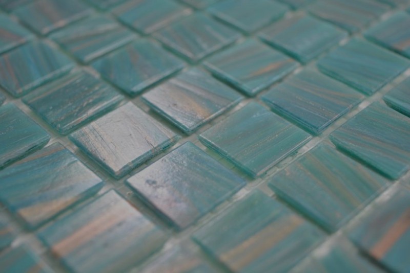 Mosaico de vidrio mosaico turquesa cobre pared azulejo baño azulejo ducha salpicaduras azulejo backsplash MOS230-GA67_f | 10 esteras de mosaico