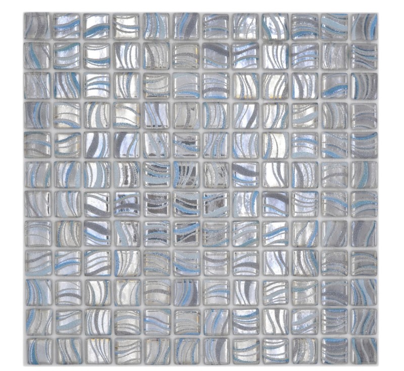 Mosaico azulejo piscina mosaico piscina mosaico plata azul oro turquesa acentos pared ducha ESPAÑA MOS220-78254U