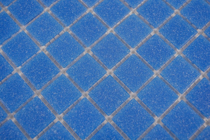 Mosaico para piscina mosaico de vidrio azul cobalto pegado con papel - MOS200-A15-P_f