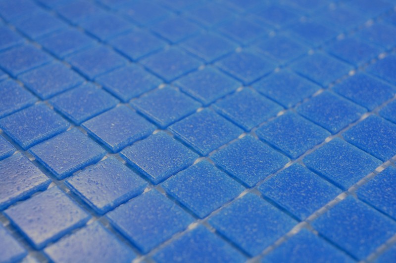 Mosaico para piscina mosaico de vidrio azul cobalto pegado con papel - MOS200-A15-P_f