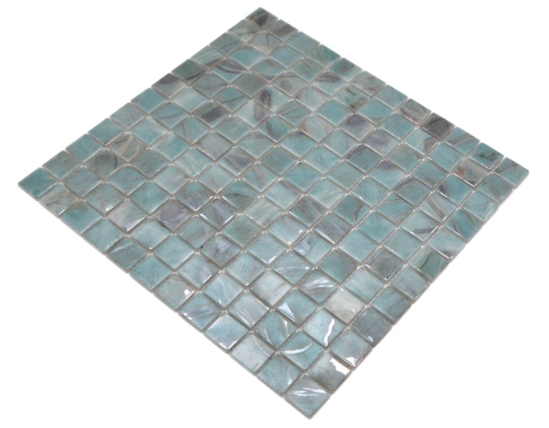 Mosaico de azulejos piscina mosaico piscina mosaico azul turquesa gris crema plata shimmer pared de la ducha ESPAÑA - MOS220-71253U_f