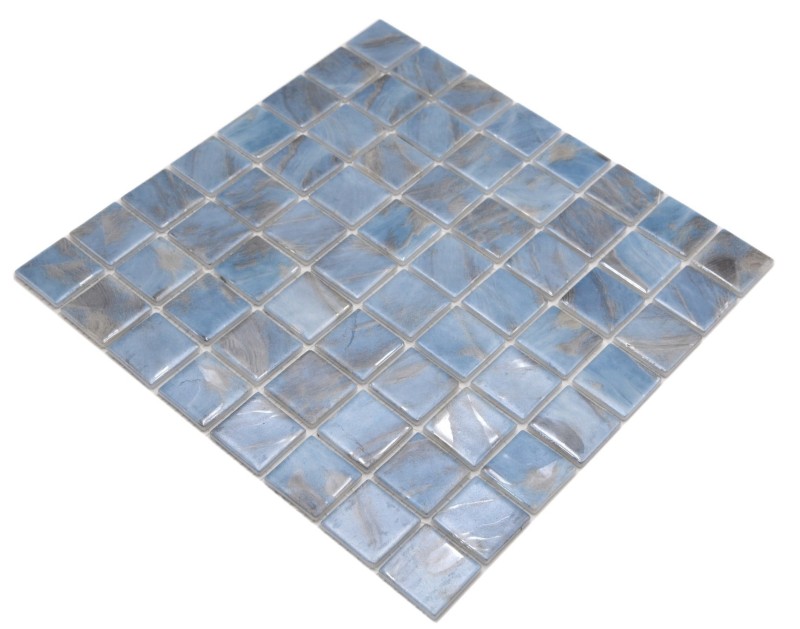 Piscina mosaico piscina mosaico de vidrio mosaico jaspeado shimmer gris crema plata pared suelo cocina baño ducha MOS220-71382U_f
