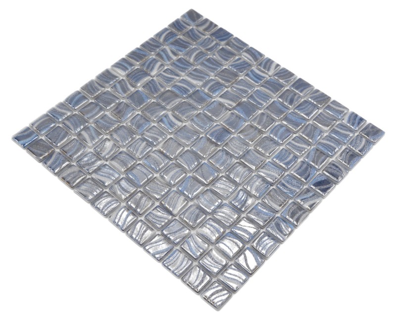 Mosaico de azulejos piscina mosaico piscina mosaico azul plata brillo metálico pared de ducha ESPAÑA - MOS220-78250U_f