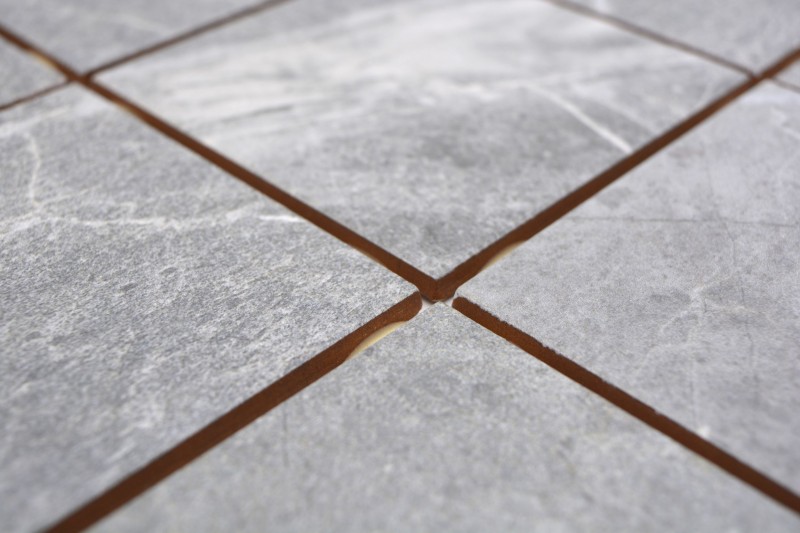 Muestra de mano mosaico cerámico gris antracita mate efecto piedra Piastrella MOS22-BH172_m