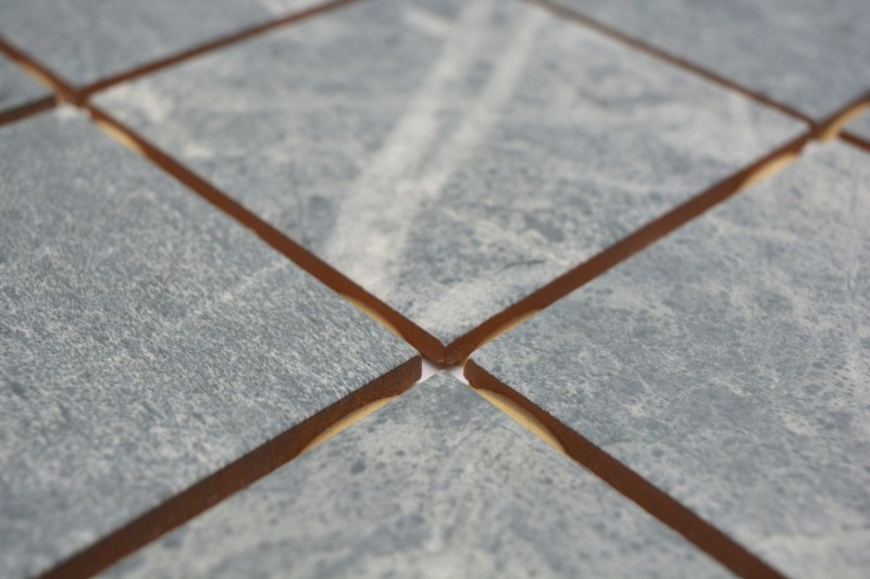 Muestra de mano mosaico cerámico gris-verde mate aspecto piedra Piastrella MOS22-BH395_m
