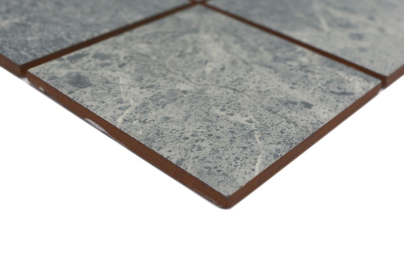 Muestra de mano mosaico cerámico gris-verde mate aspecto piedra Piastrella MOS22-BH395_m