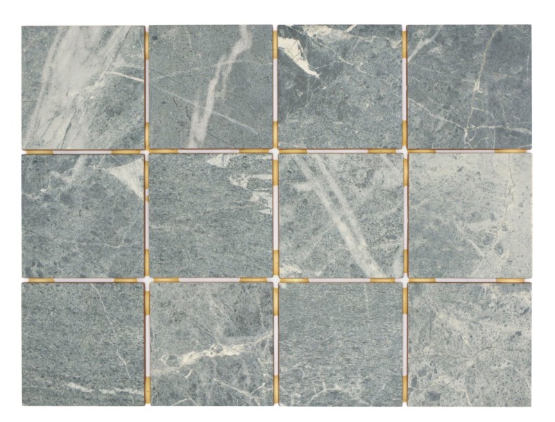 Muestra de mano mosaico cerámico gris-verde mate aspecto piedra Piastrella MOS22-BH395_m