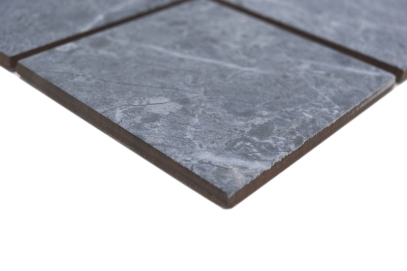 Muestra de mano azulejo de mosaico de cerámica gris azul mate efecto piedra Piastrella MOS22-BH808_m