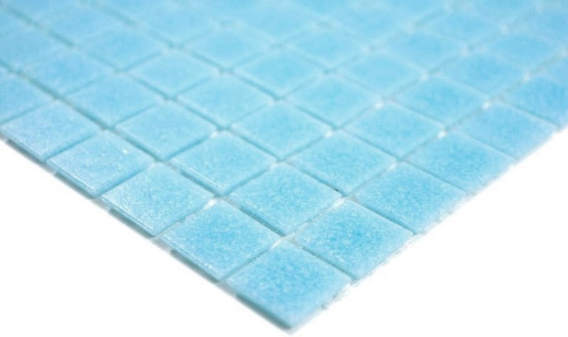 Muestra de mano piscina mosaico azulejo piscina mosaico de vidrio mosaico azul cielo pegado con papel - MOS200-A12-P_m