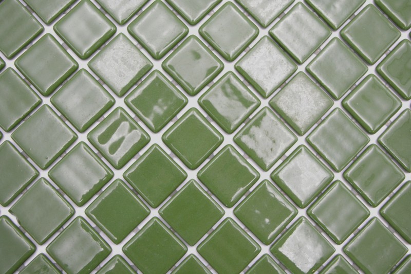 Muestra de mano mosaico azulejo piscina mosaico piscina mosaico verde oliva verde musgo pared de ducha ESPAÑA - MOS220-25602U_m