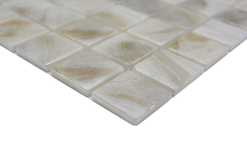Muestra de mano mosaico azulejo piscina mosaico piscina mosaico beige crema marfil pared de ducha ESPAÑA - MOS220-71250U_m