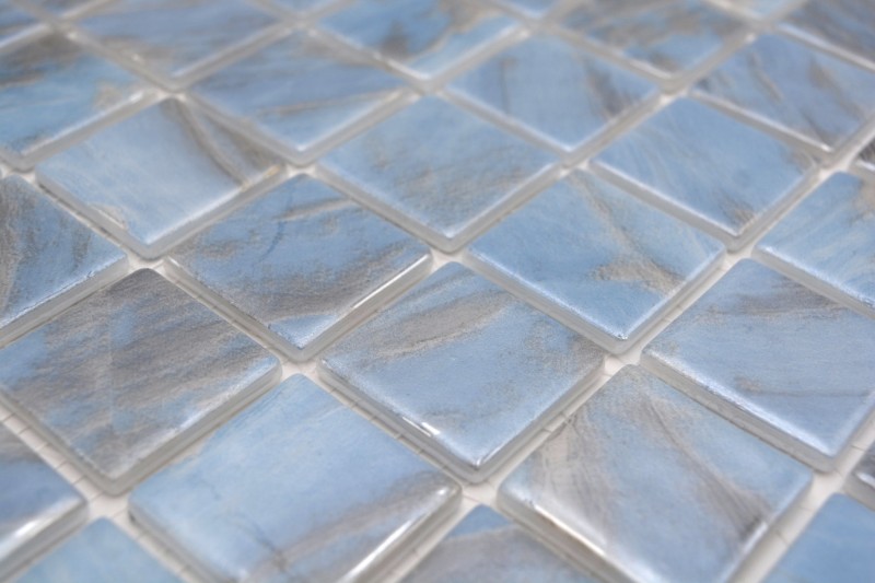 Muestra de mano piscina mosaico piscina mosaico de vidrio mármol shimmer gris crema plata pared suelo cocina baño ducha - MOS220-71382U_m
