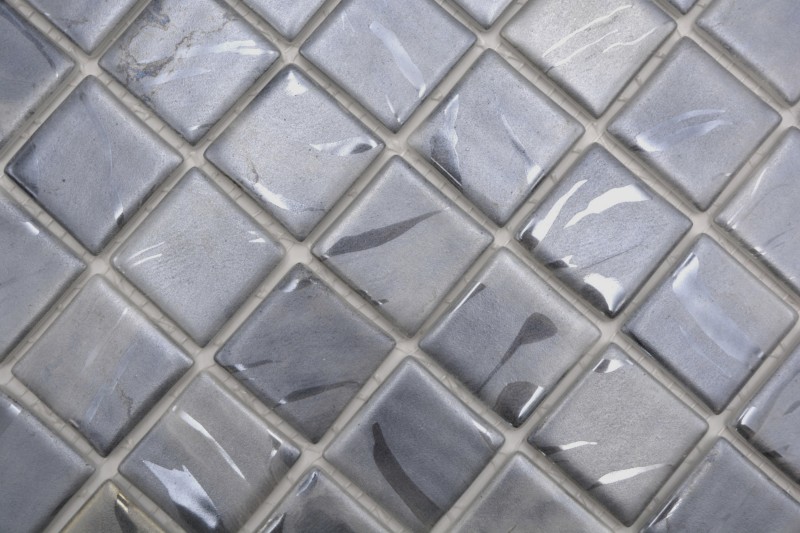 Muestra de mano piscina mosaico piscina mosaico de vidrio mosaico gris paloma tonos beige con tinte azul pared suelo cocina baño ducha - MOS220-71384U_m