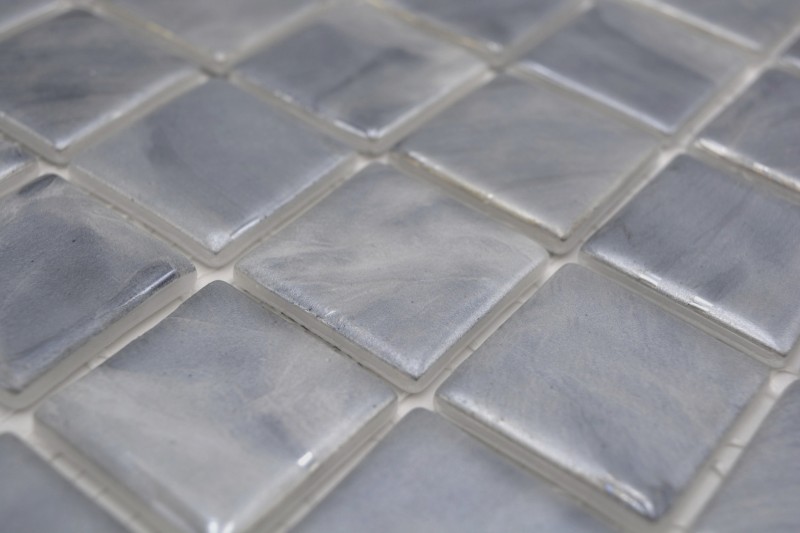Muestra de mano piscina mosaico piscina mosaico de vidrio mosaico gris paloma tonos beige con tinte azul pared suelo cocina baño ducha - MOS220-71384U_m