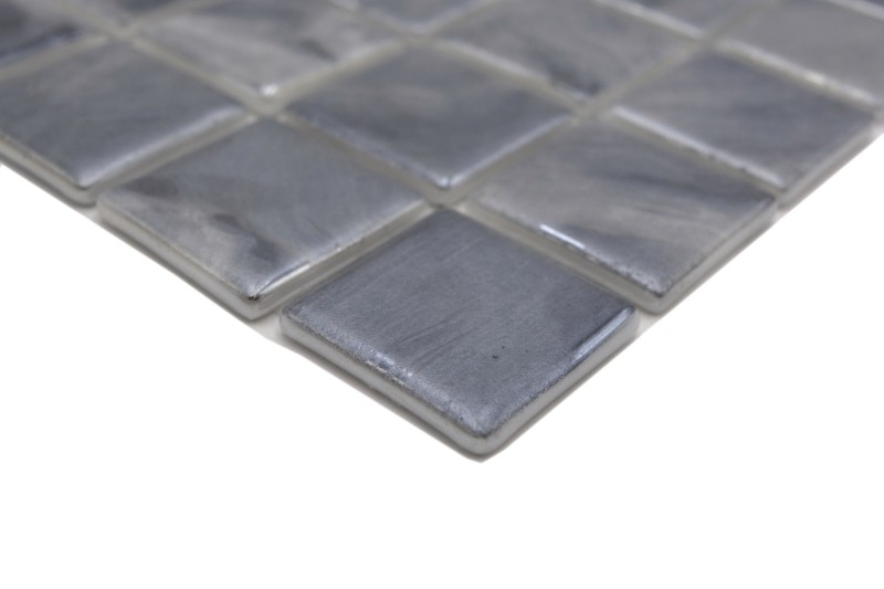 Muestra de mano piscina mosaico piscina mosaico de vidrio mosaico gris paloma tonos beige con tinte azul pared suelo cocina baño ducha - MOS220-71384U_m