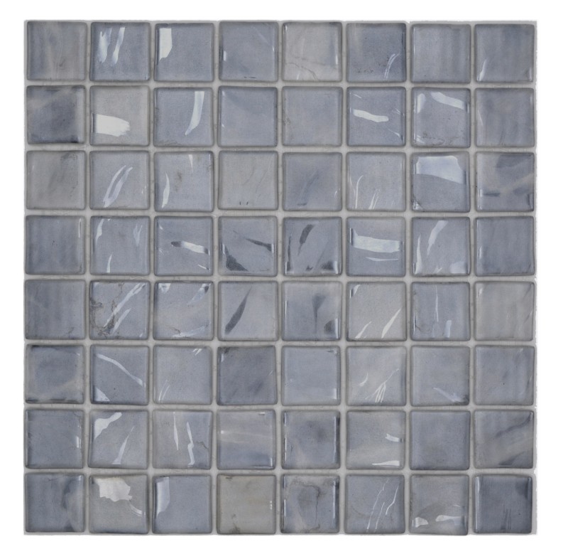 Muestra de mano piscina mosaico piscina mosaico de vidrio mosaico gris paloma tonos beige con tinte azul pared suelo cocina baño ducha - MOS220-71384U_m