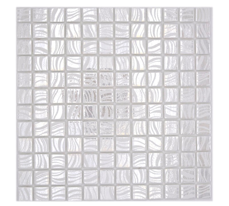 Muestra de mano mosaico azulejo piscina mosaico piscina mosaico blanco crema plata brillo metálico pared de ducha ESPAÑA - MOS220-78252U_m