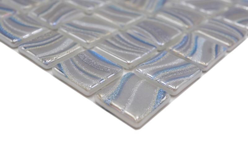 Muestra de mano mosaico azulejo piscina mosaico piscina mosaico plata azul oro turquesa acentos pared ducha ESPAÑA - MOS220-78254U_m