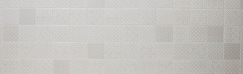 Muestra de mano retro vintage mosaico azulejo cerámica gris Geo Grey MOS22B-1402_m