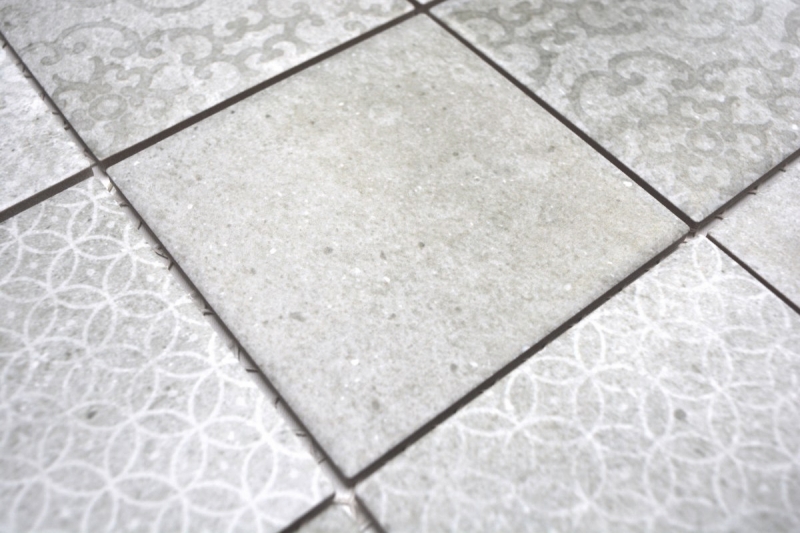 Retro vintage mosaico de azulejos de pared de cerámica de cemento mirada gris mezcla de azulejos backsplash cocina - MOS22-CELLO