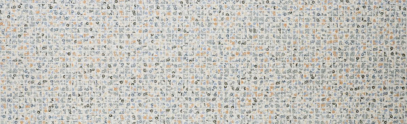 Mosaico de cerámica retro vintage blanco colorido flores mosaico azulejo backsplash MOS18C-1401