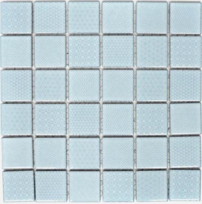 Azulejo de mosaico de cerámica azul claro azul hielo BAD piscina backsplash cocina MOS16-0402