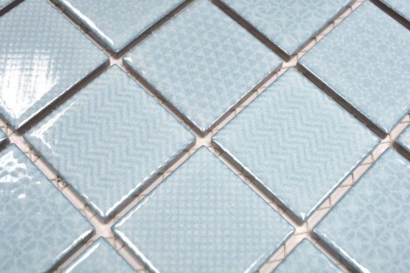 Azulejo de mosaico de cerámica azul claro azul hielo BAD piscina backsplash cocina MOS16-0402