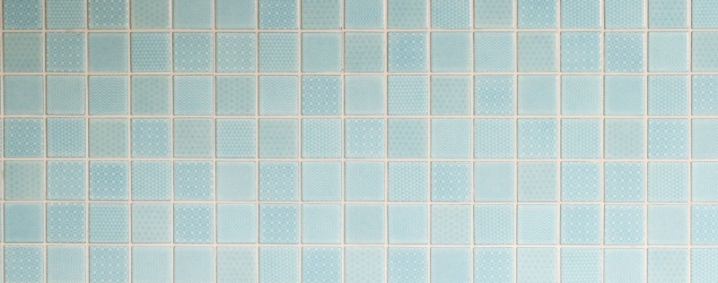Azulejo de mosaico de cerámica azul claro azul hielo BAD piscina backsplash cocina MOS16-0402