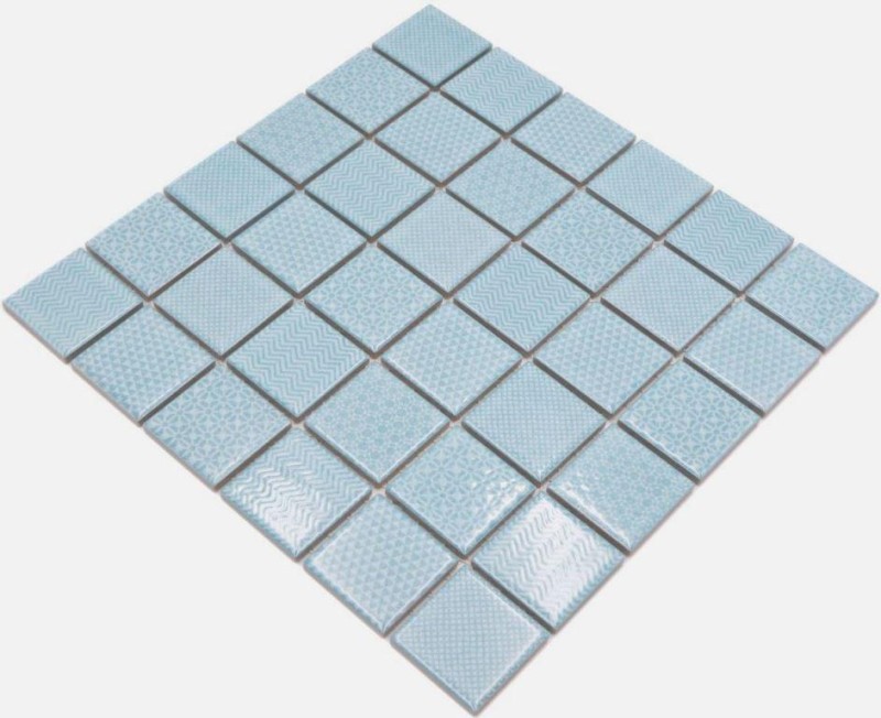 Azulejo de mosaico de cerámica azul claro azul hielo BAD piscina backsplash cocina MOS16-0402