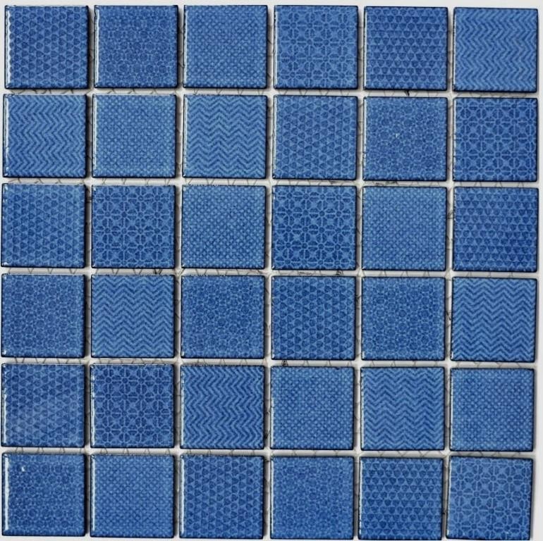 Azulejo de mosaico de cerámica azul BAD piscina azul azulejo espejo ducha baño azulejo MOS16-0404