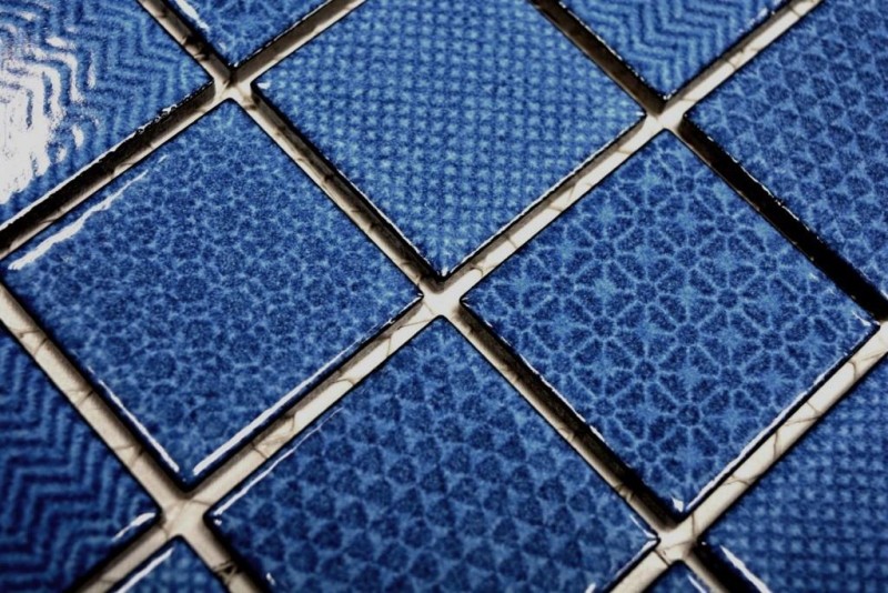 Azulejo de mosaico de cerámica azul BAD piscina azul azulejo espejo ducha baño azulejo MOS16-0404