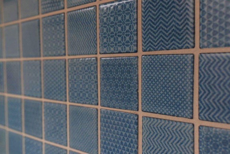 Azulejo de mosaico de cerámica azul BAD piscina azul azulejo espejo ducha baño azulejo MOS16-0404