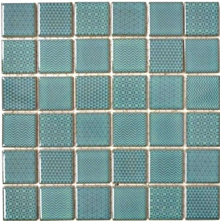 Mosaico de cerámica verde turquesa BAD piscina backsplash de cocina MOS16-0602
