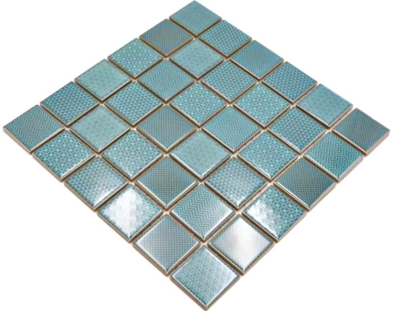 Mosaico de cerámica verde turquesa BAD piscina backsplash de cocina MOS16-0602