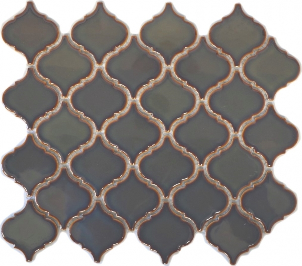 Muestra de mano retro vintage mosaico azulejo cerámica florentino viejo verde brillante MOS13-0508_m