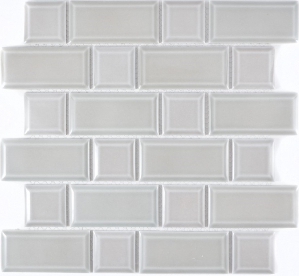 Metro Subway Azulejo Gris Mud Facet Mosaico Azulejo de cerámica Backsplash Cocina Pared MOS26WM-0202