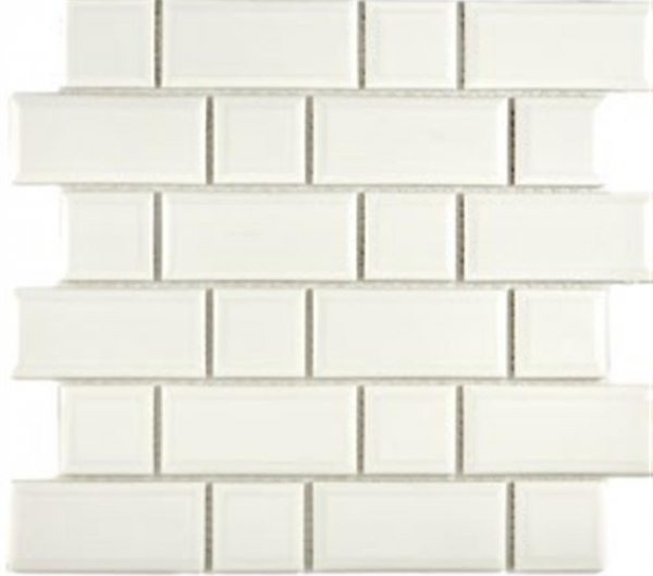 Metro Subway azulejos de mosaico de cerámica de marfil azulejo backsplash cocina MOS26-0119IM_f | 10 esteras de mosaico