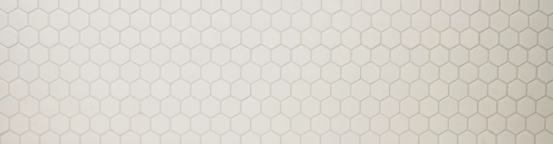 Azulejos de mosaico de cerámica hexágono blanco brillante cocina splashback MOS11B-0102_f | 10 esteras de mosaico
